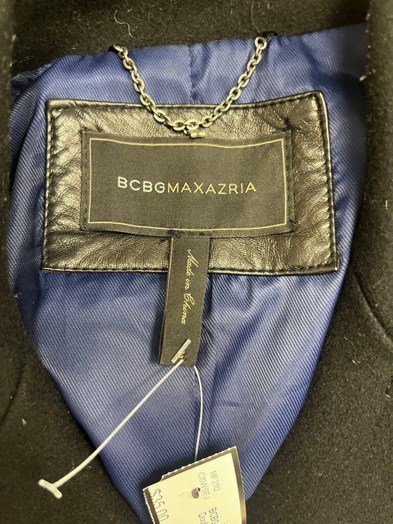 BCBG Max Azria Black Wool Double-Breasted Coat