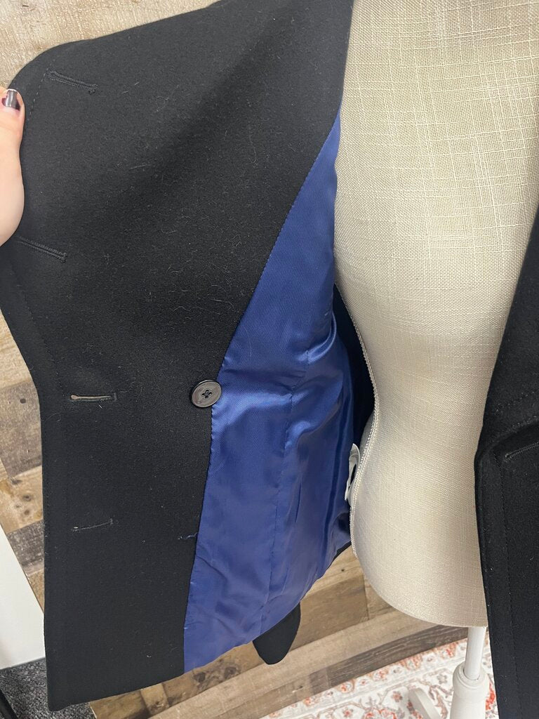 BCBG Max Azria Black Wool Double-Breasted Coat