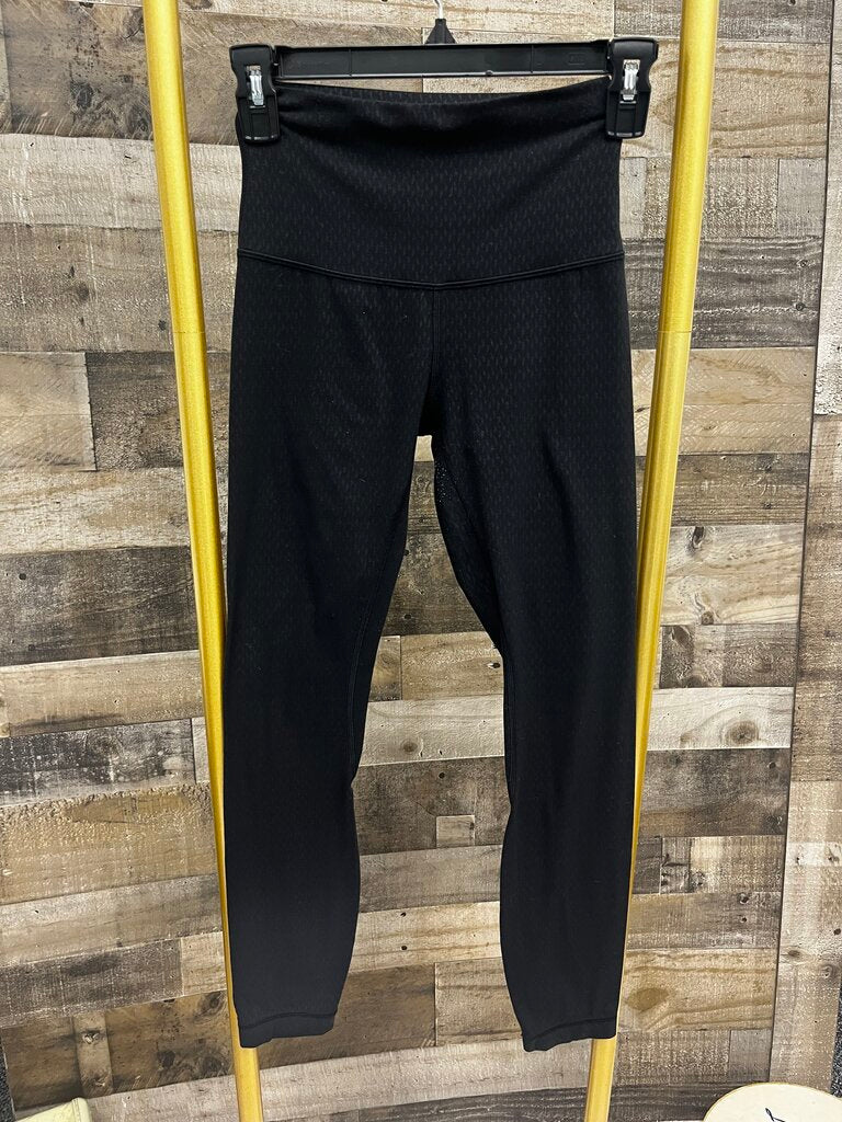 Black Lululemon Leggings with Dotted Pattern