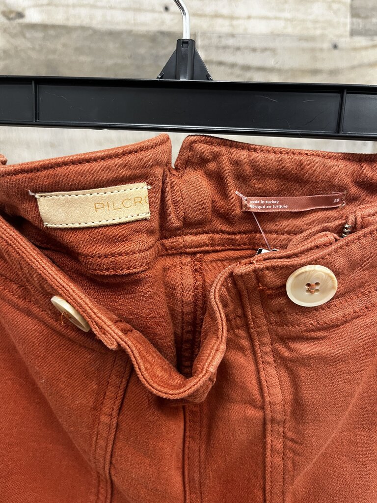Pilcro Anthropologie Orange High Waisted Trousers