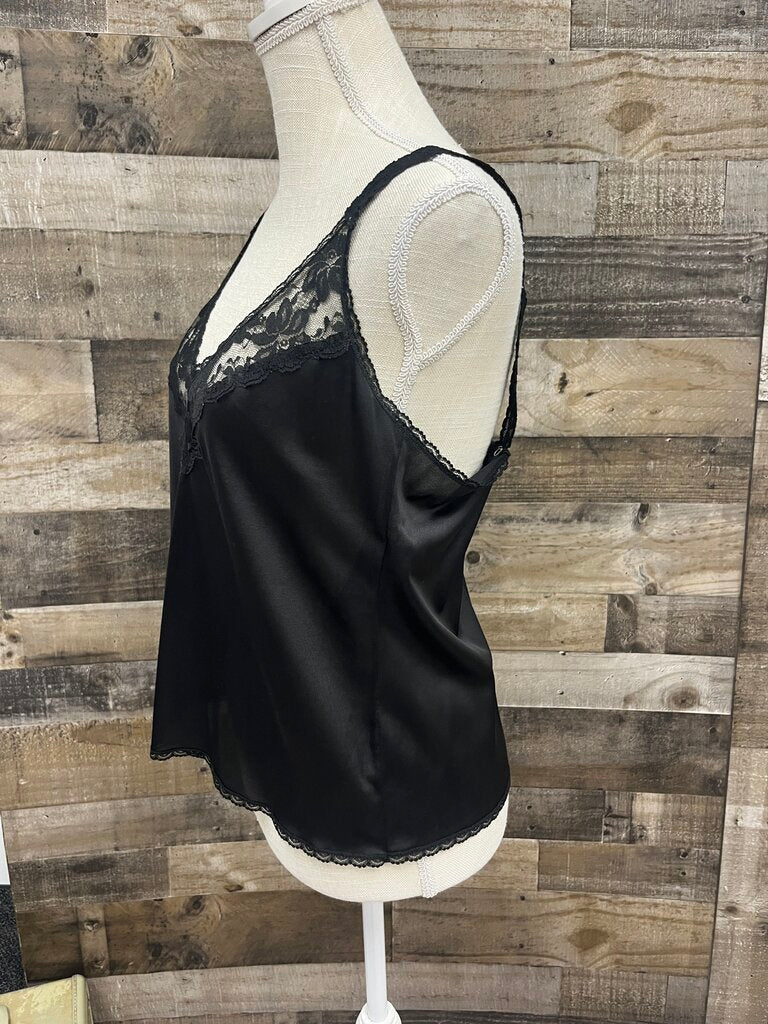 Maidenform Something Nice Black Satin Lace Camisole