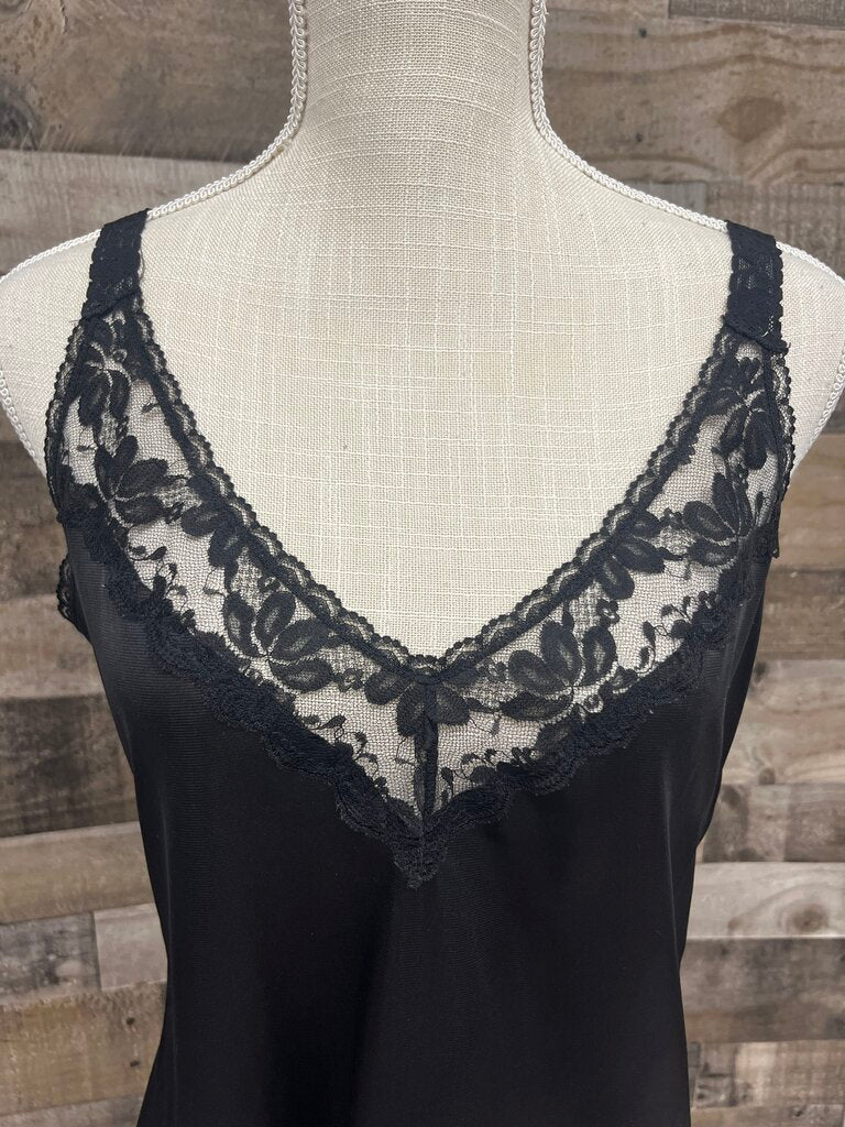 Maidenform Something Nice Black Satin Lace Camisole