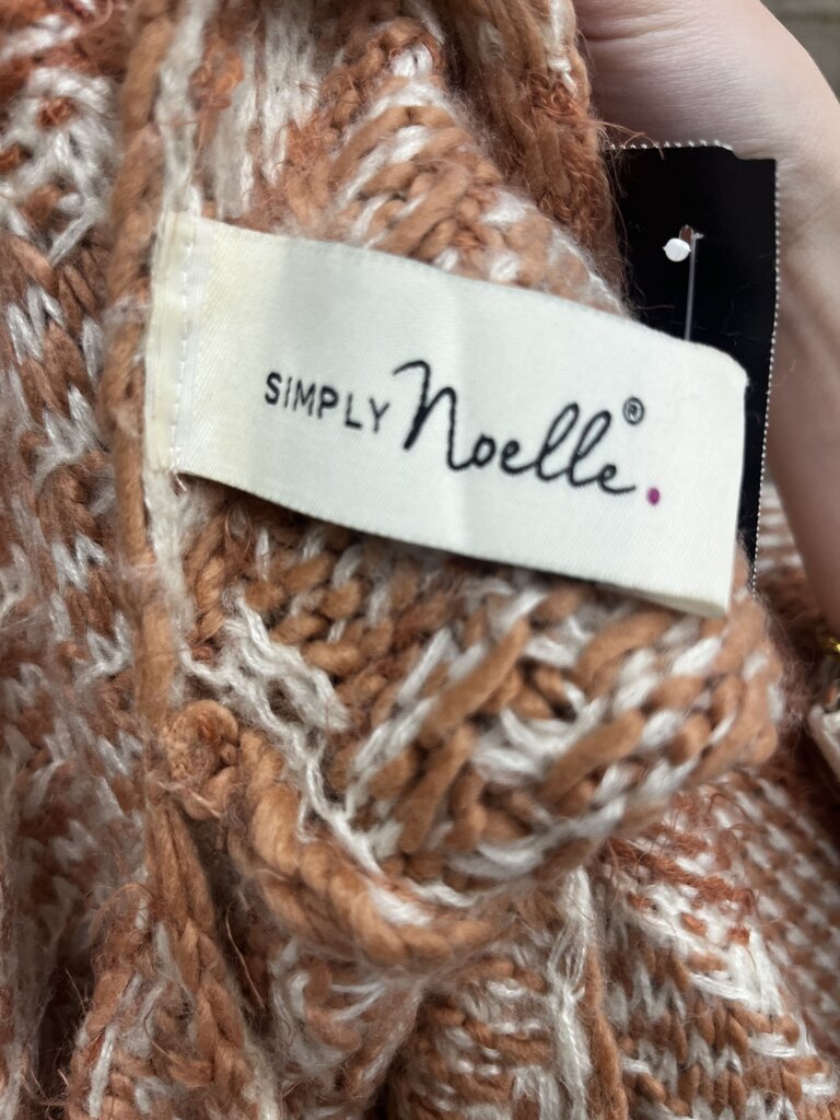 Simply Noelle Pink-Patterned Knit Shawl