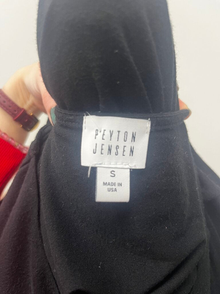 Peyton Jensen Black Long Sleeve Shirt w Shoulder Cut Out