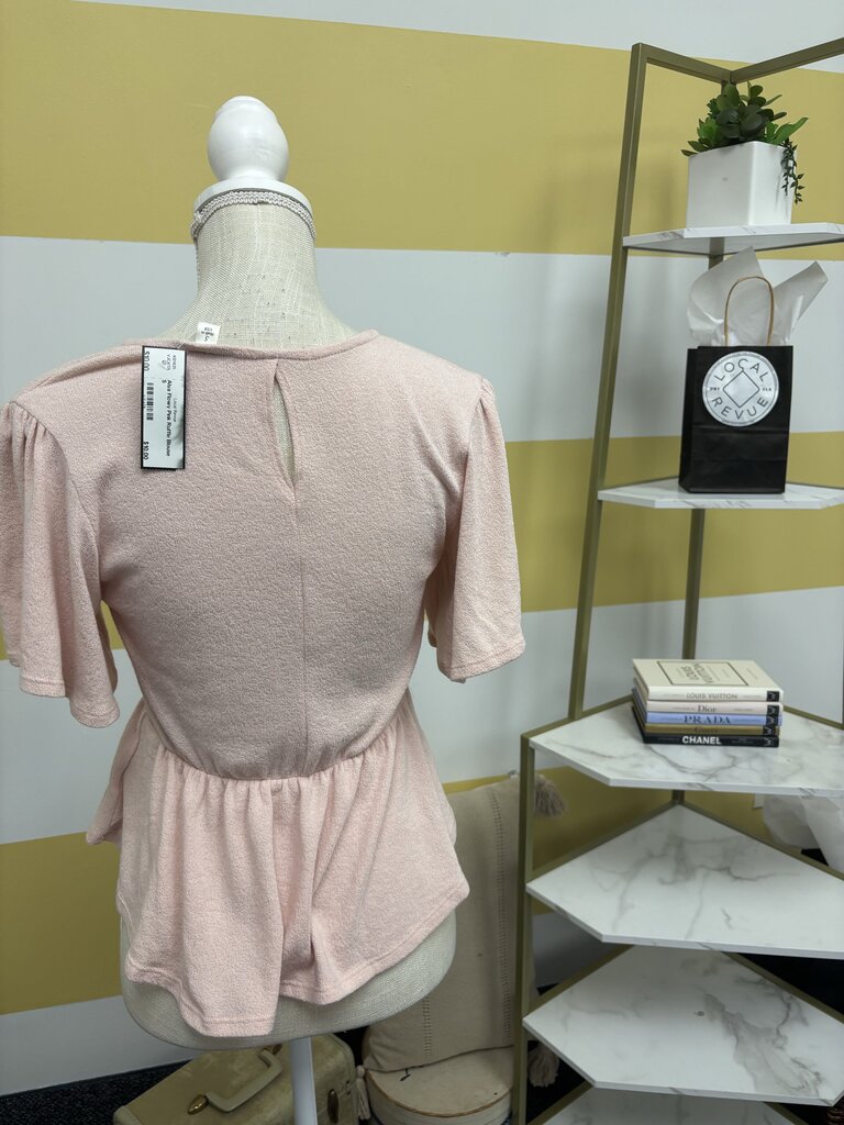 Alya Flowy Pink Ruffle Blouse