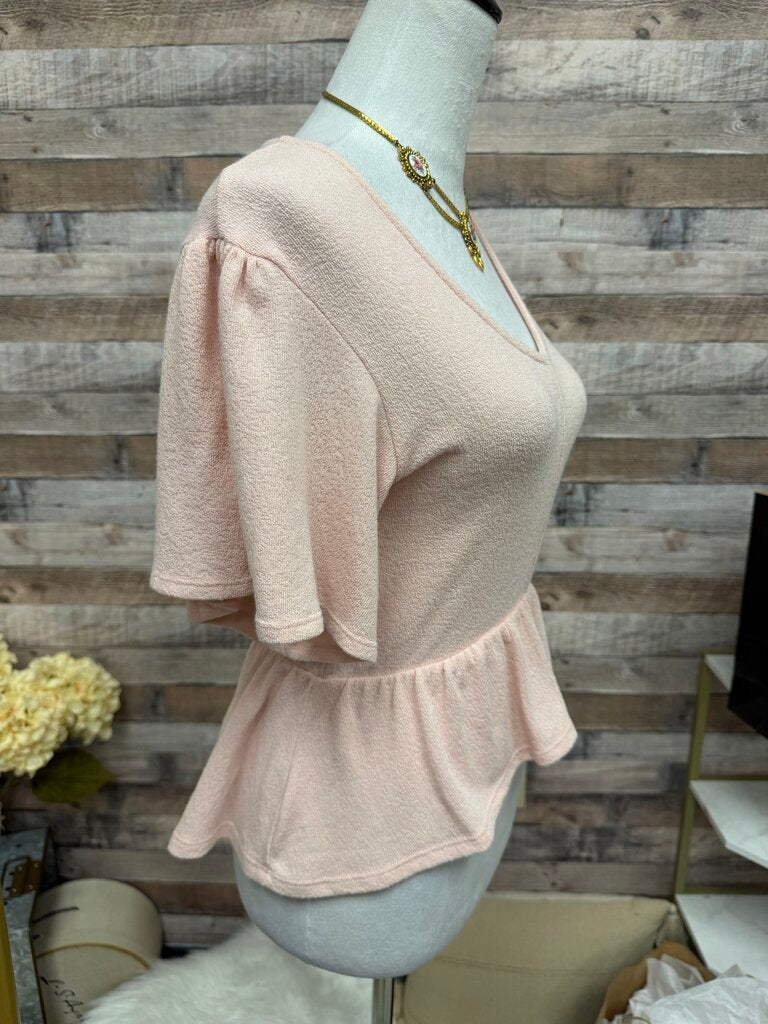 Alya Flowy Pink Ruffle Blouse