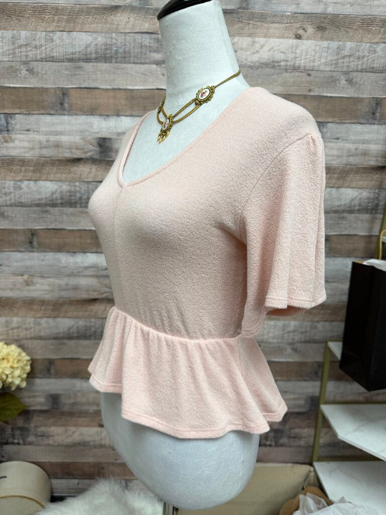 Alya Flowy Pink Ruffle Blouse
