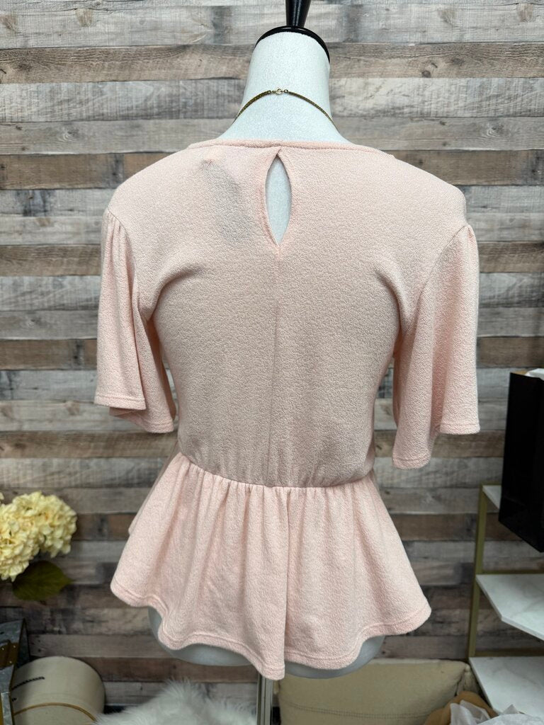 Alya Flowy Pink Ruffle Blouse