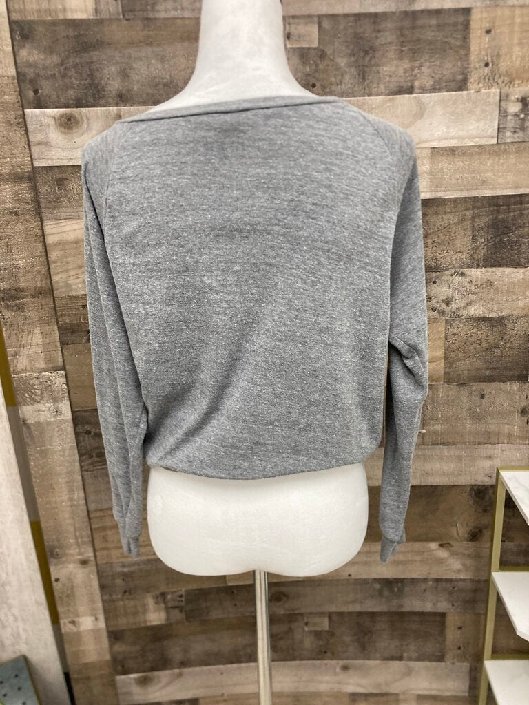 American Apparel Cropped Grey Ohio Love Shirt