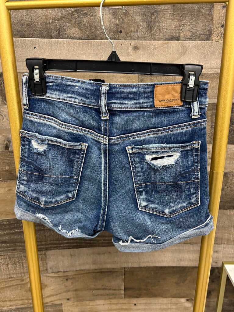 American Eagle Next Level Stretch Distressed Jean Shorts