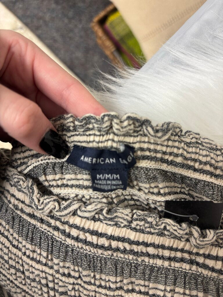 American Eagle Striped Babydoll Tube Top