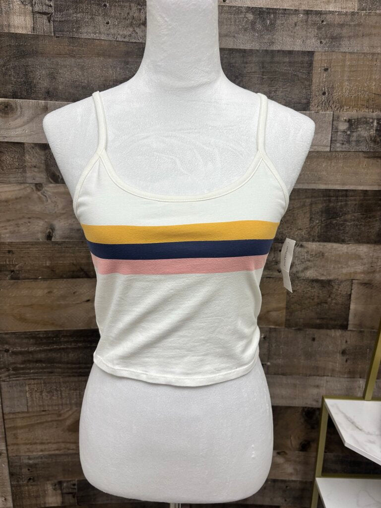 NWT American Eagle White Tank w Stripe