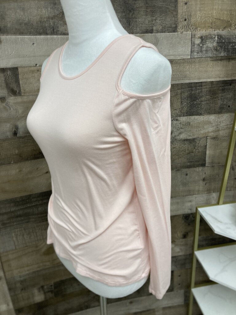 Girls Splendid Pink Shoulder Cut Out Long Sleeve