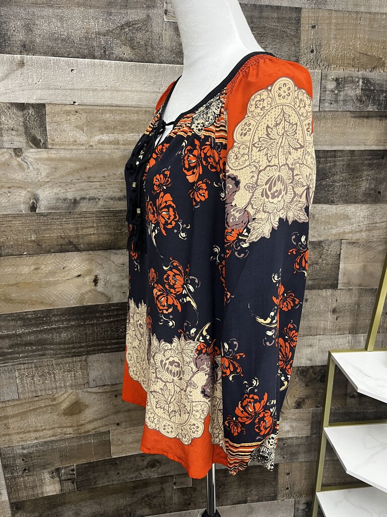 Meadow Rue Silk Floral Peasant Blouse