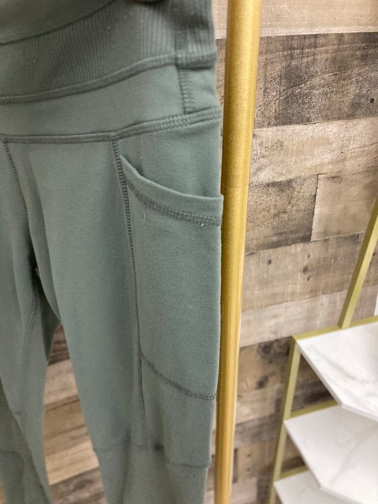 Athleta Olive Green w/Side Pockets and Texture