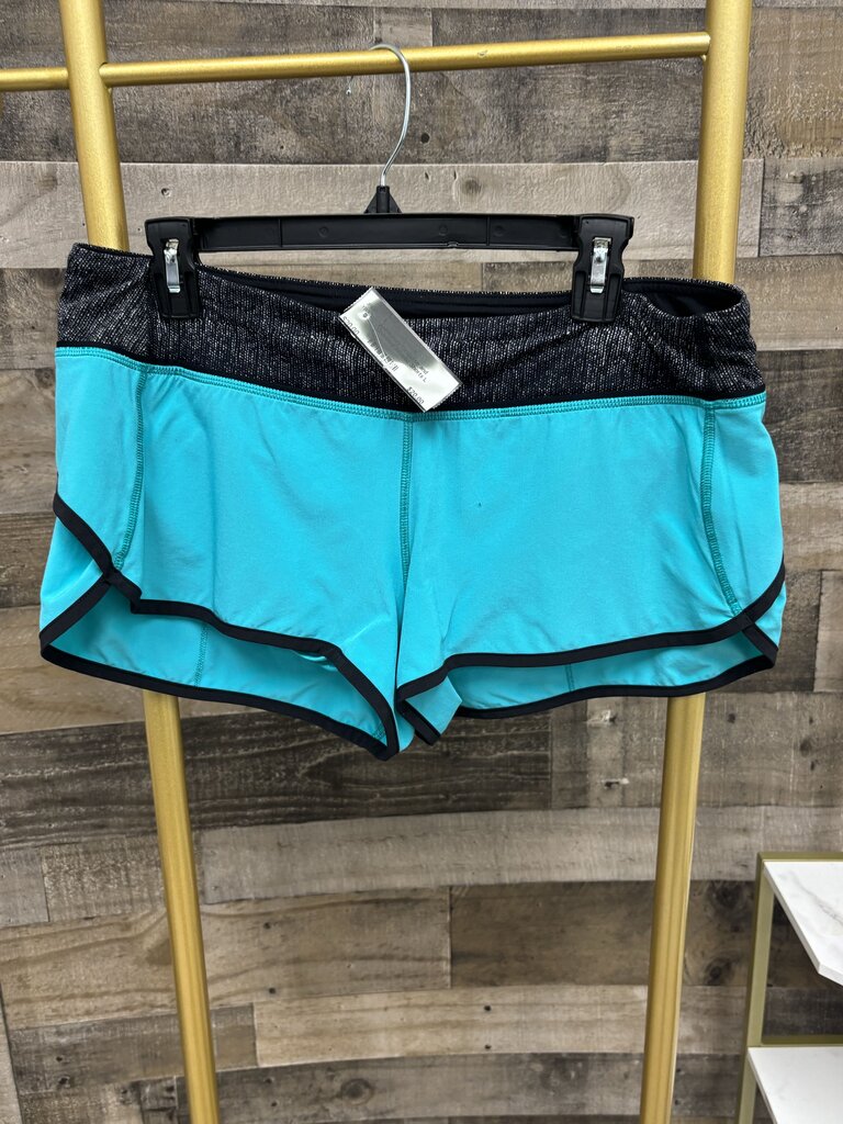 Lululemon Turquoise and Charcoal Athletic Shorts