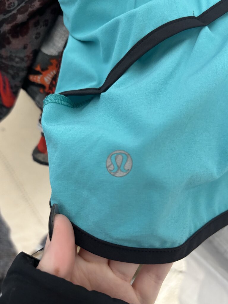 Lululemon Turquoise and Charcoal Athletic Shorts