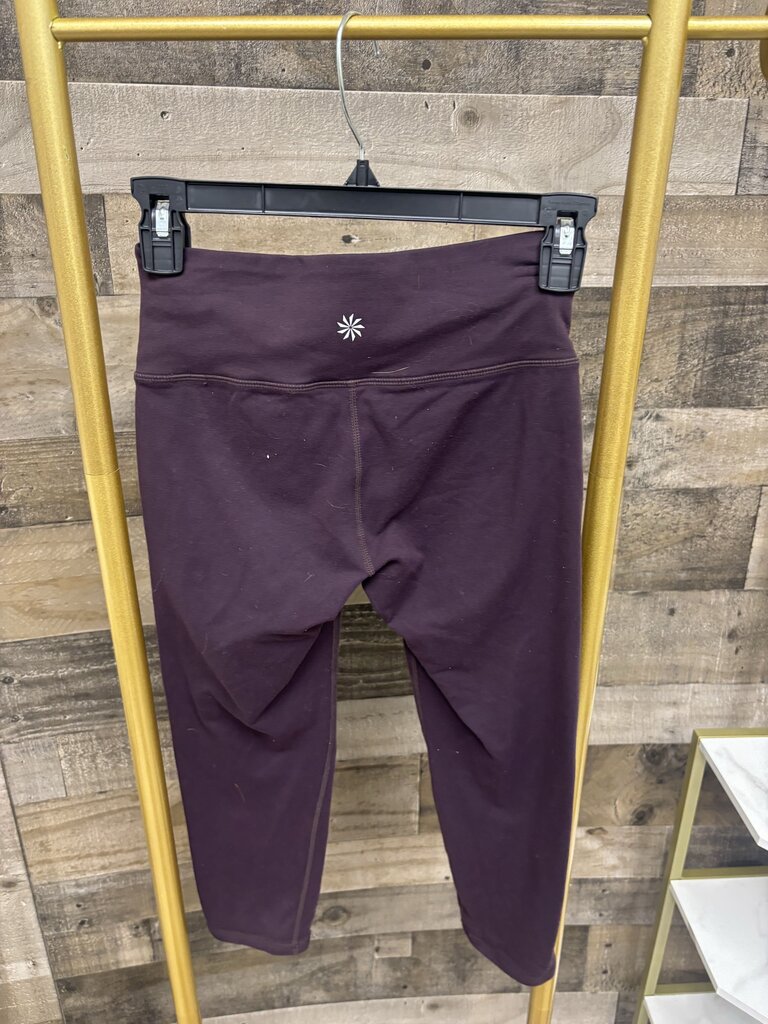 Athleta Burgundy Capri Leggings