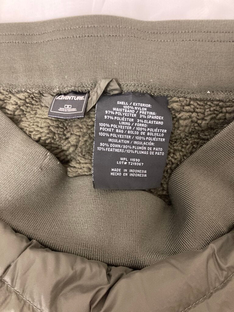 Aventure Green Fleece Lined Quilted Snow Skirt