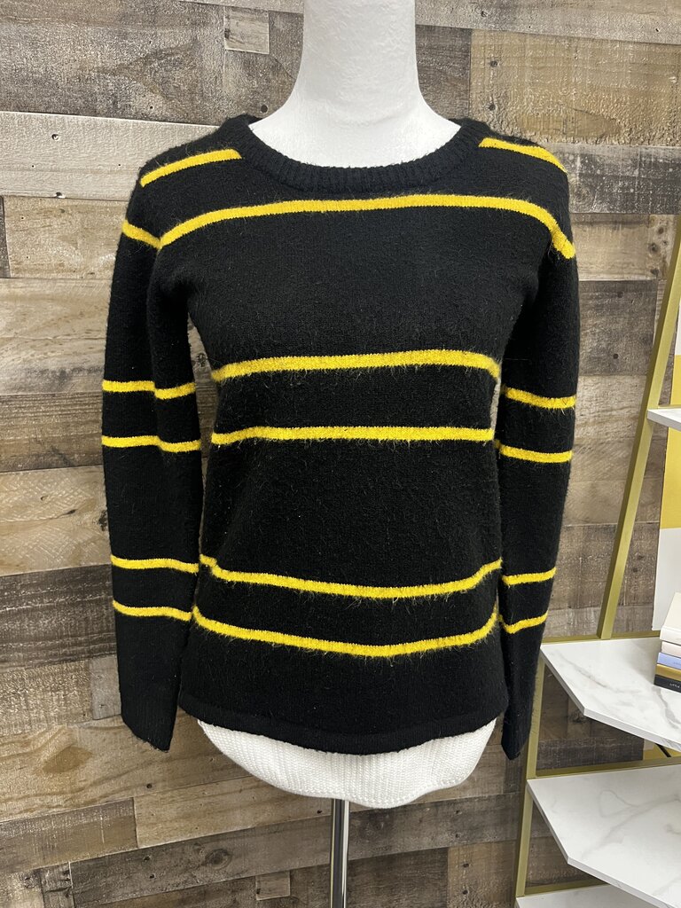 Unif x Urban Outfitters Black and Yellow Striped Layered Sweater