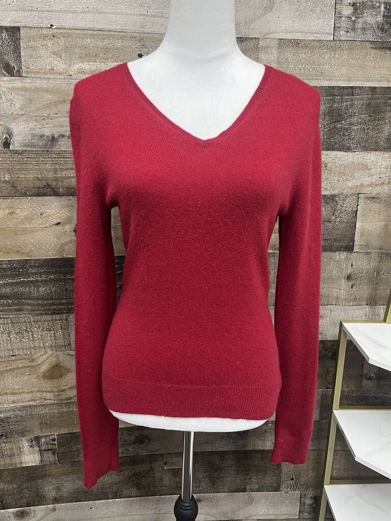 Apt. 9 Red Cashmere V-Neck Sweater