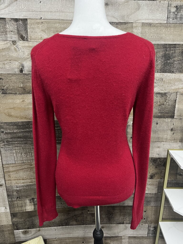 Apt. 9 Red Cashmere V-Neck Sweater