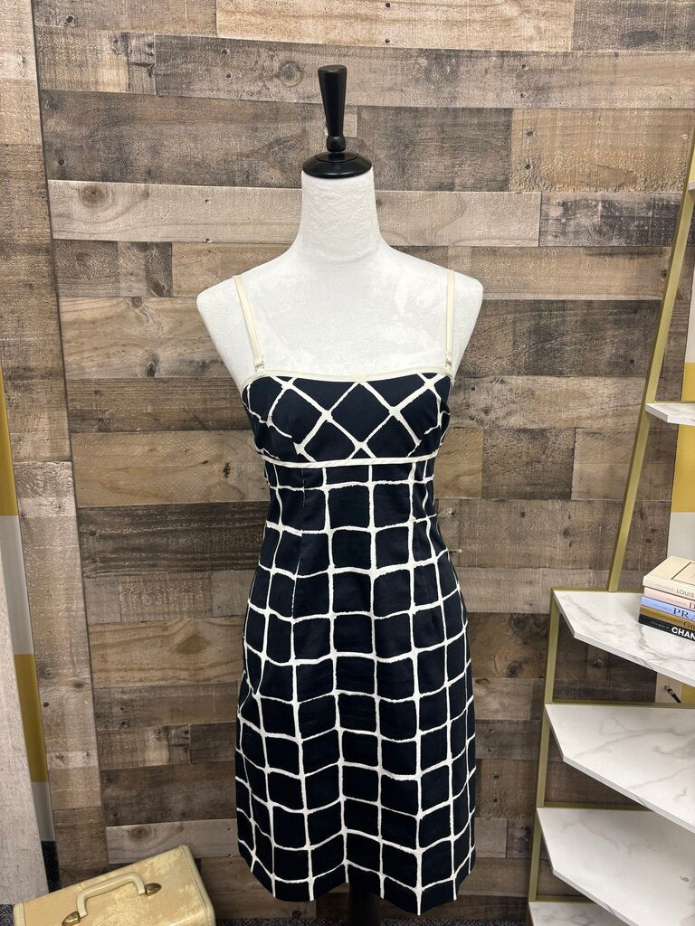 Trina Turk Black Geometric Pattern Mini Dress
