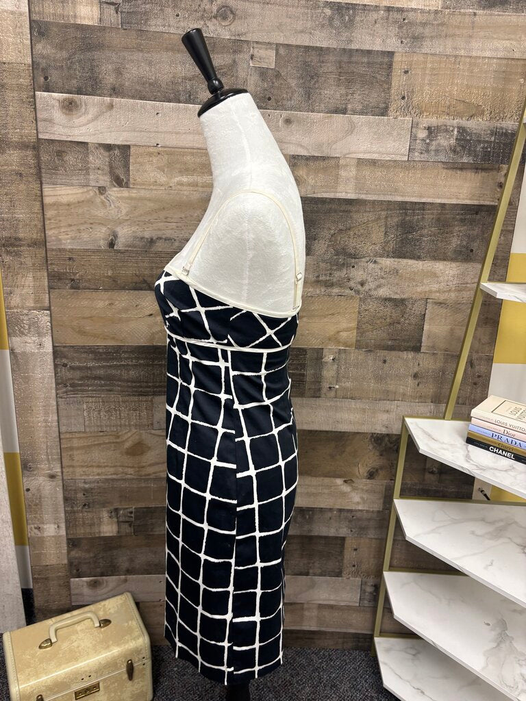 Trina Turk Black Geometric Pattern Mini Dress