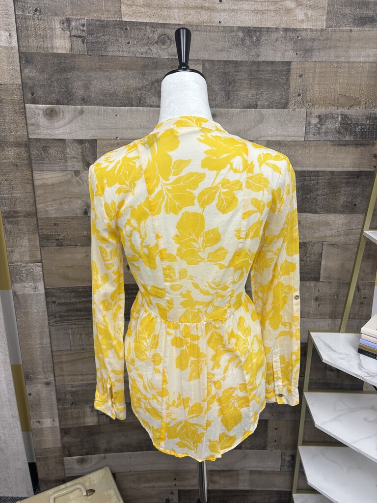 Maeve Yellow Floral Long Sleeve Button Down