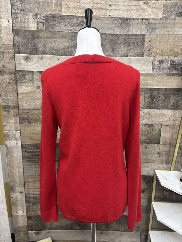 Talbots Red Pure Cashmere Cardigan