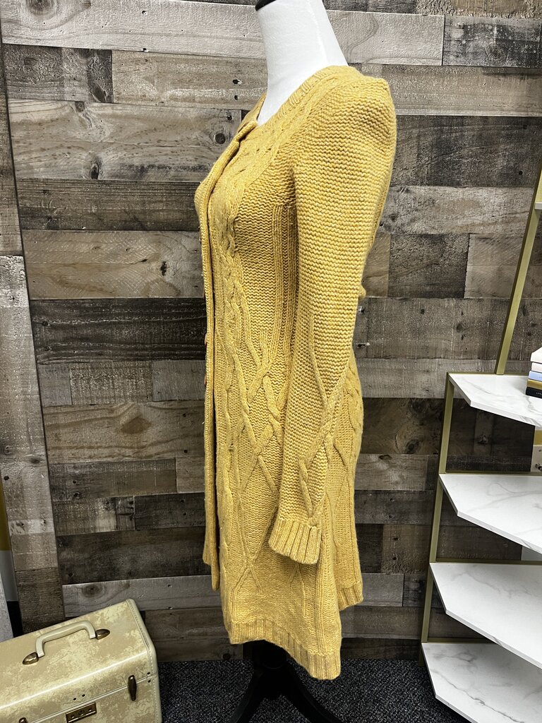 Anthropologie Far Away From Close Cable Knit Wool Sweater Cardigan