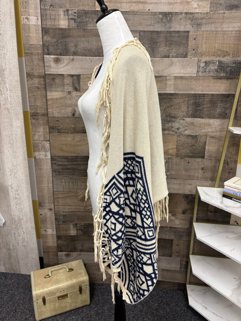 Flying Tomato Boho Open Fringe Trim Front Cardigan