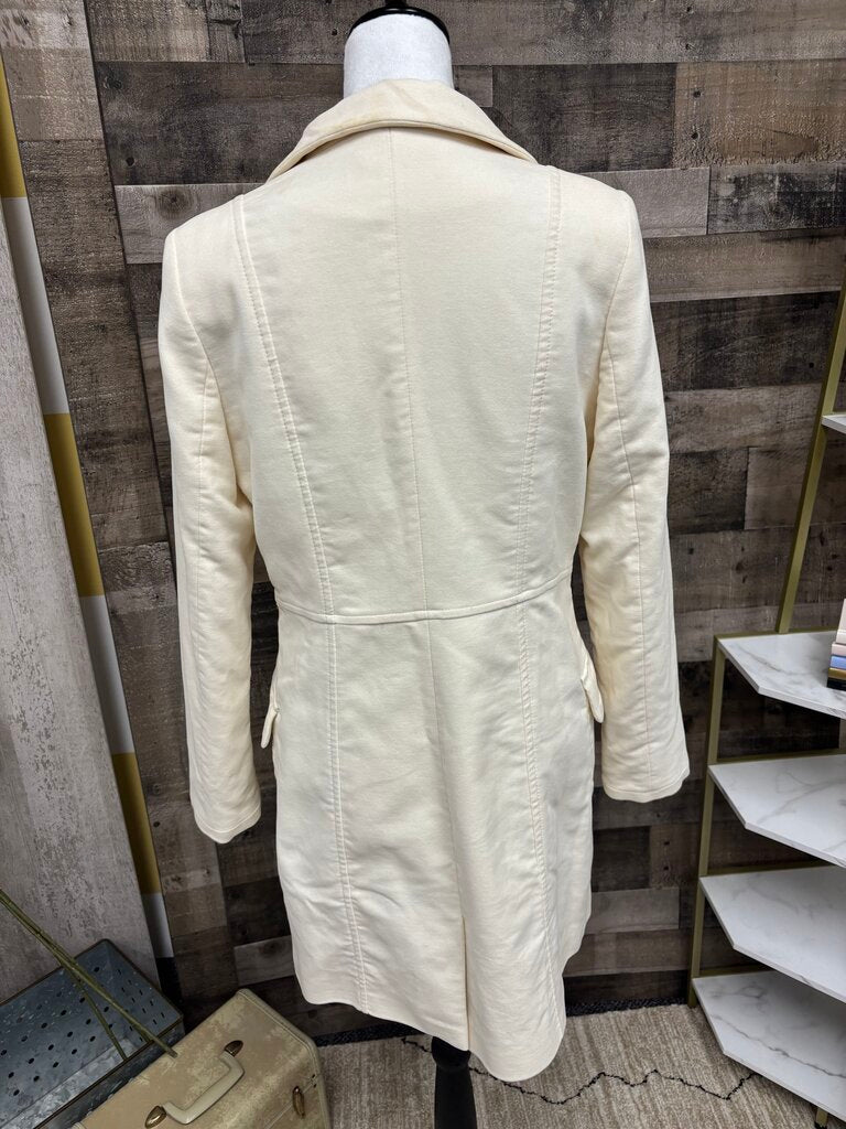Promod Cream Button Down Coat