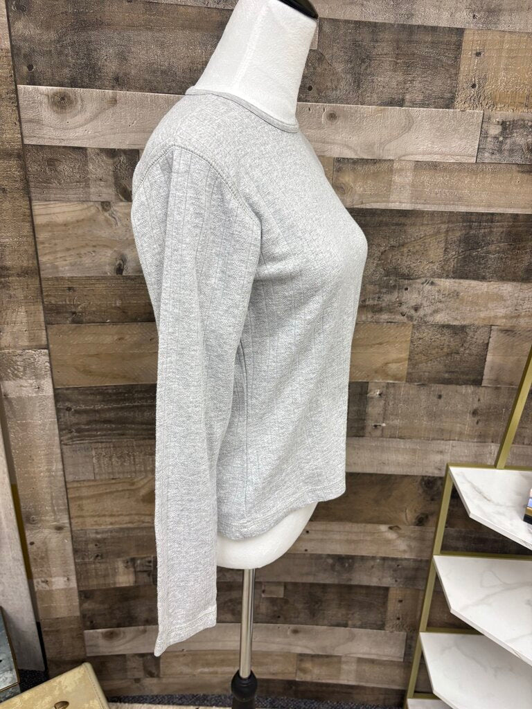 Columbia Long Sleeve Gray Ribbed Tee