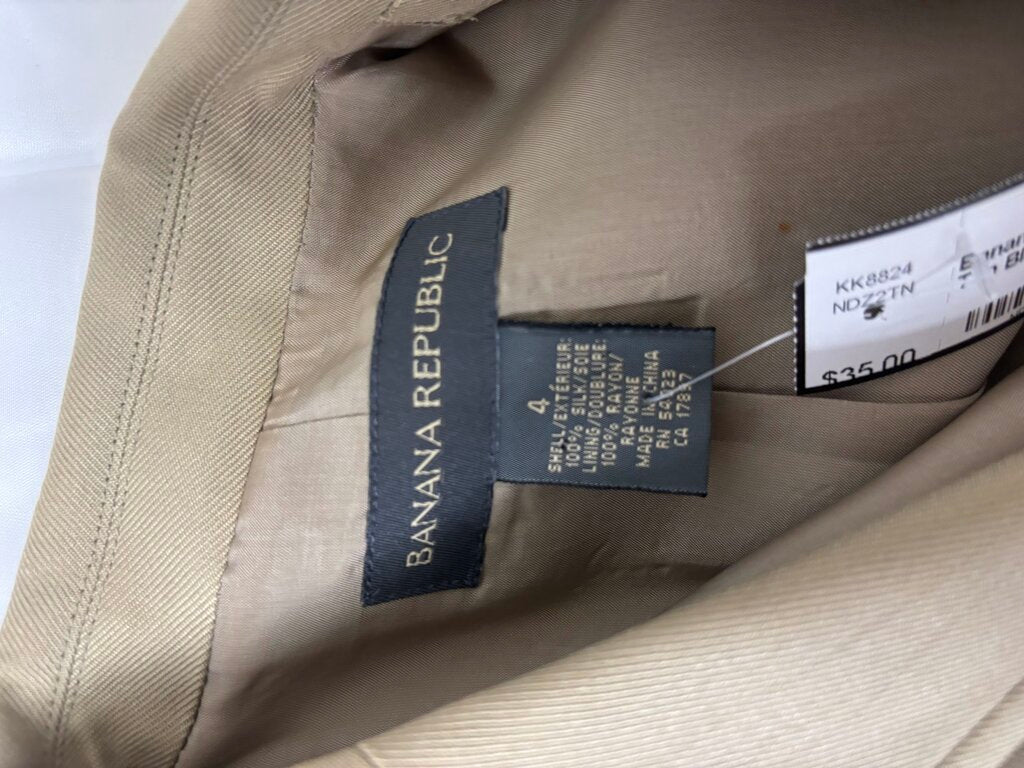 Banana Republic Wool Blend Tan Blazer