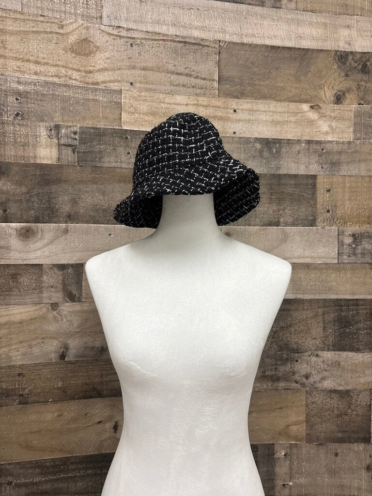 H&M Black Tweed Bucket Hat