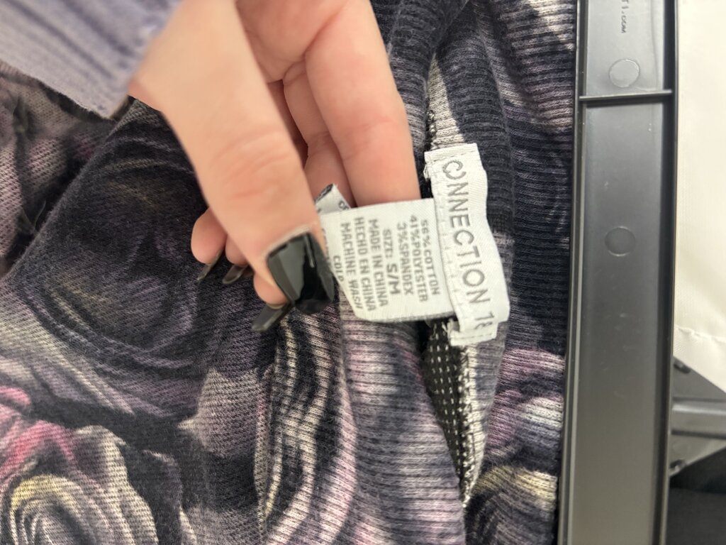 Connection 18 Purple Floral Leggins