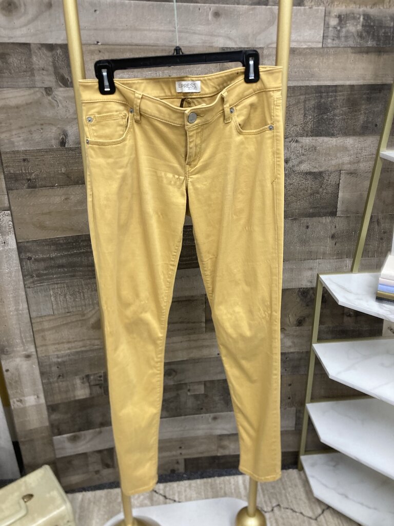 Express Mustard Yellow Skinny Jeans