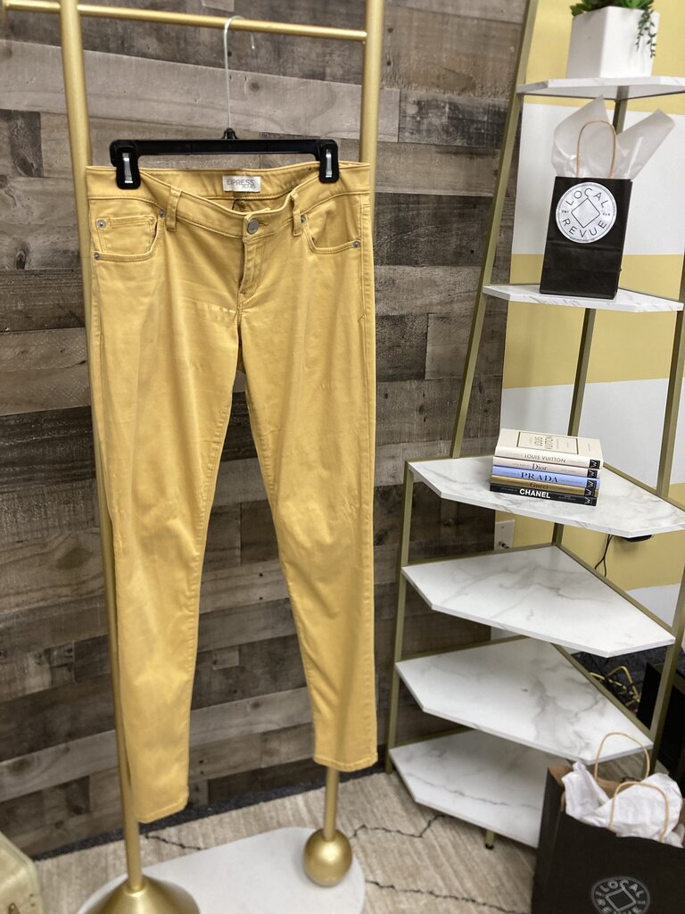 Express Mustard Yellow Skinny Jeans
