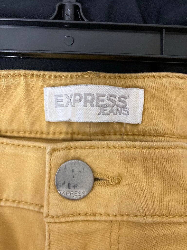 Express Mustard Yellow Skinny Jeans