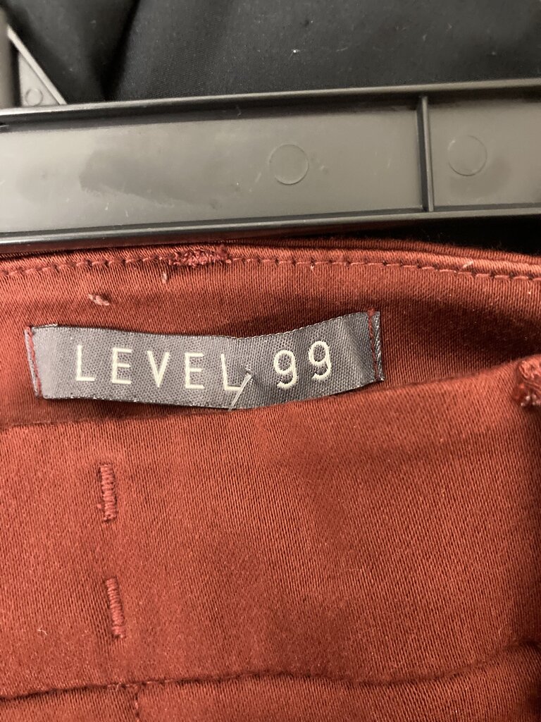 Level 99 Deep Red Straight Leg Pant