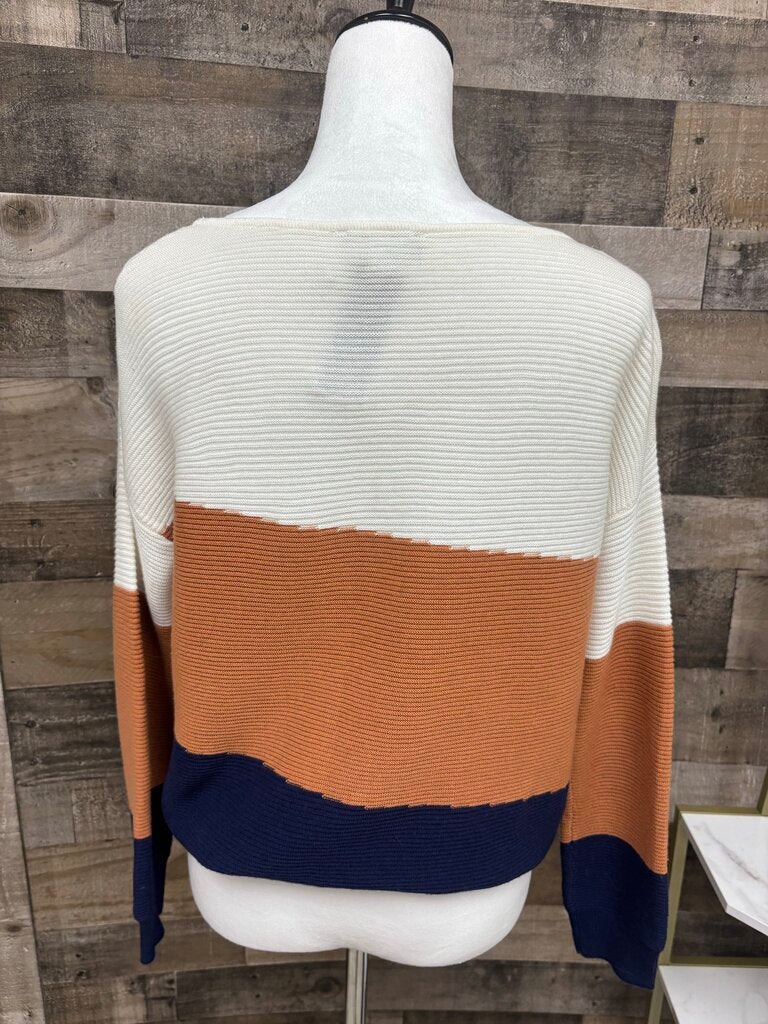 Evolution by Cyrus Navy,Cream,Rust Color Block