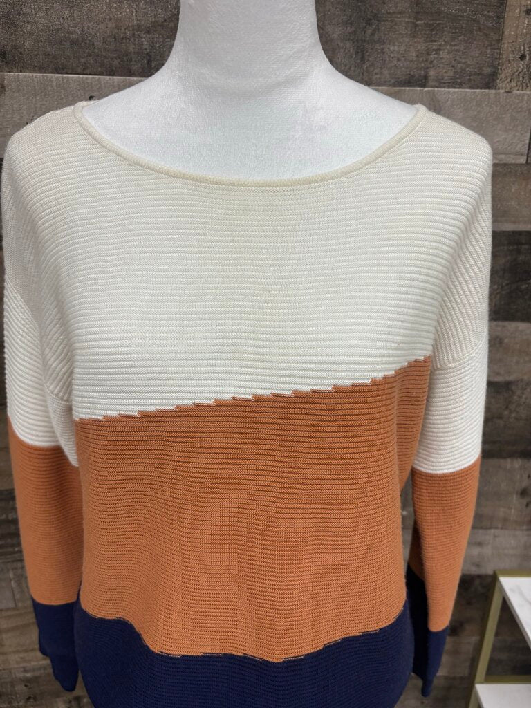 Evolution by Cyrus Navy,Cream,Rust Color Block