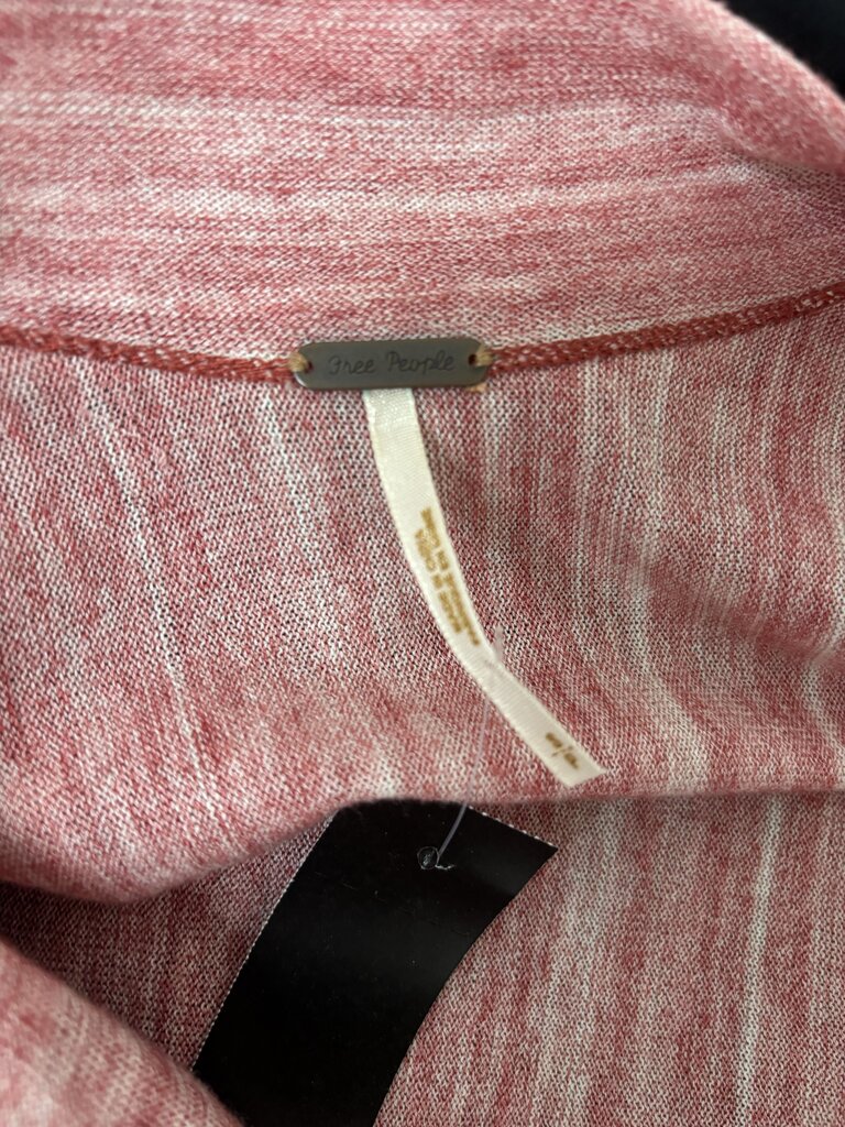 Free People Pink/Red Marled Waterfall Cardigan