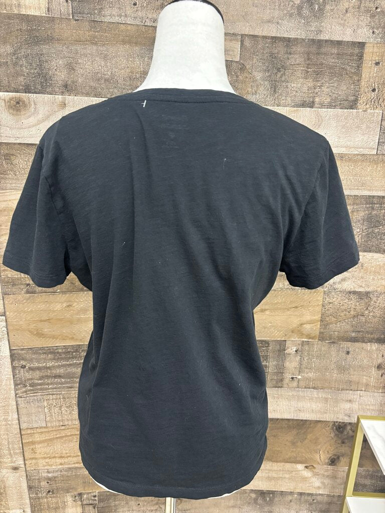 Madewell Black Short Sleeve V-Neck Tee