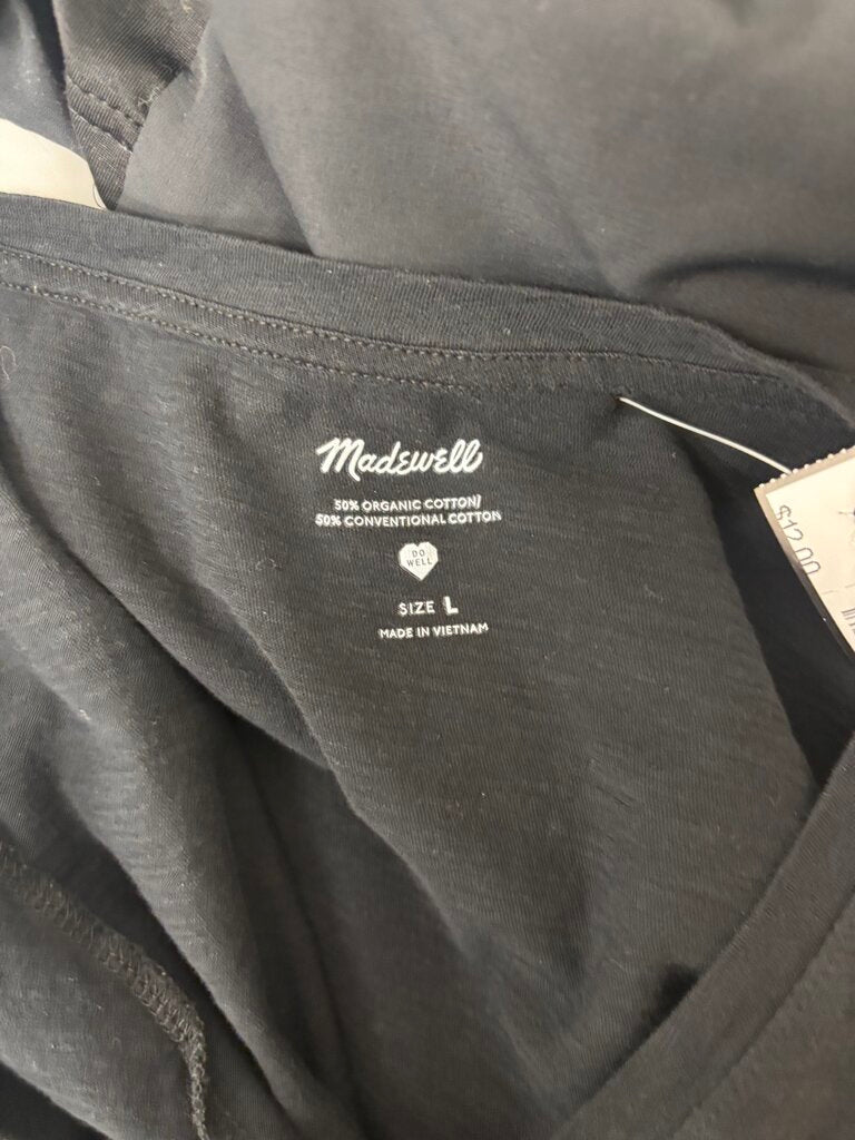 Madewell Black Short Sleeve V-Neck Tee
