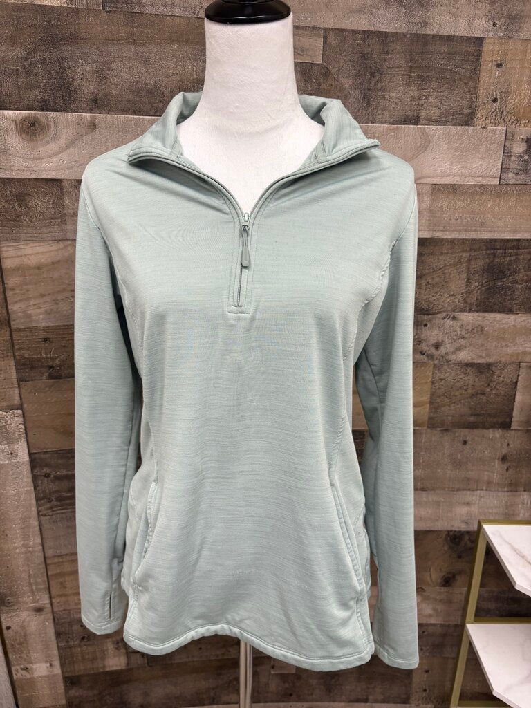 Eddie Bauer Pale Green 3/4 Performance Pullover