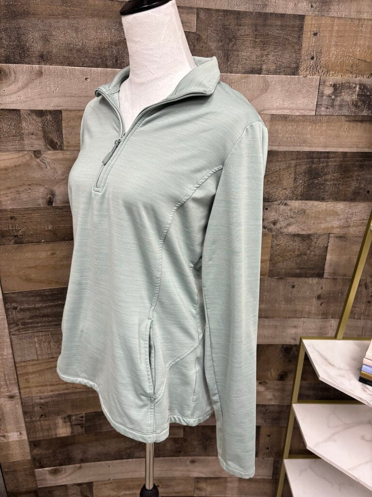 Eddie Bauer Pale Green 3/4 Performance Pullover