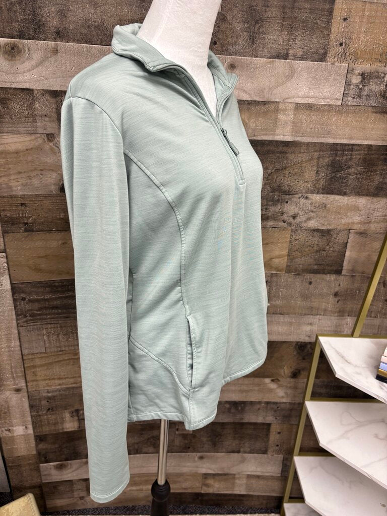 Eddie Bauer Pale Green 3/4 Performance Pullover