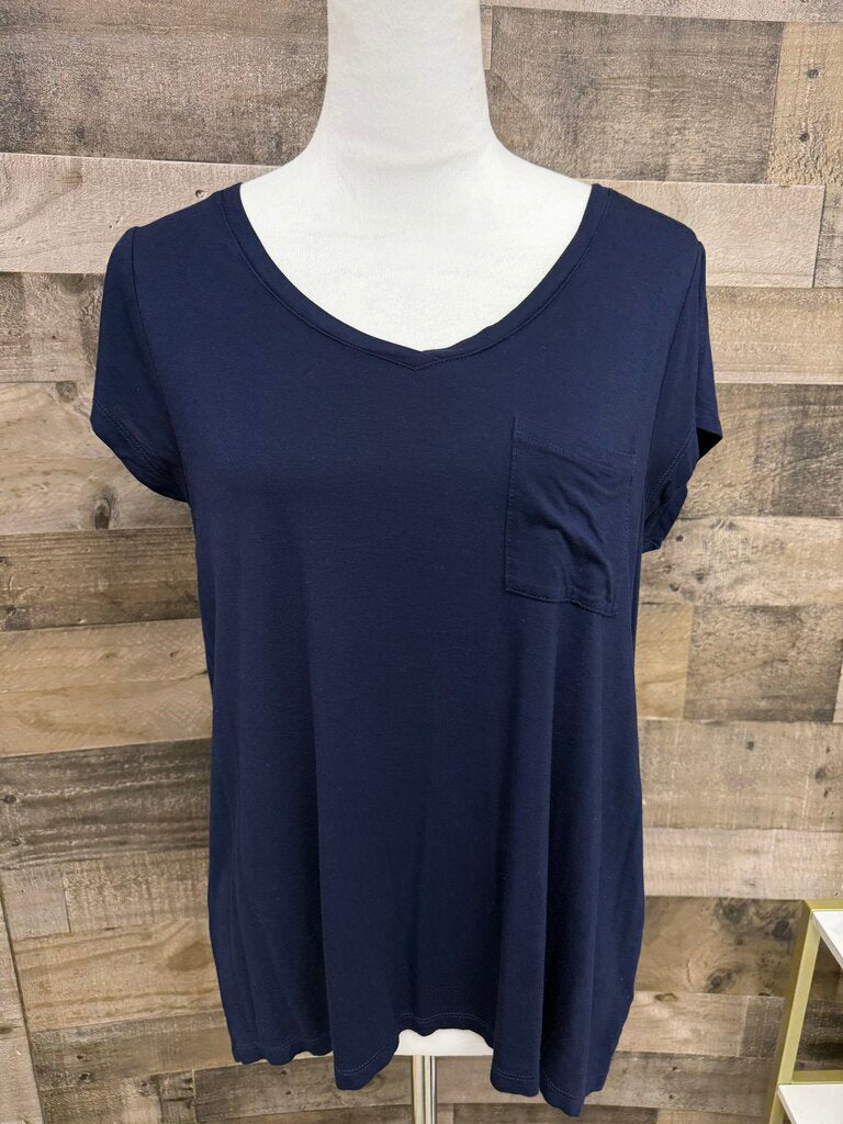 Cable & Guage Navy Blue V-Neck Tee